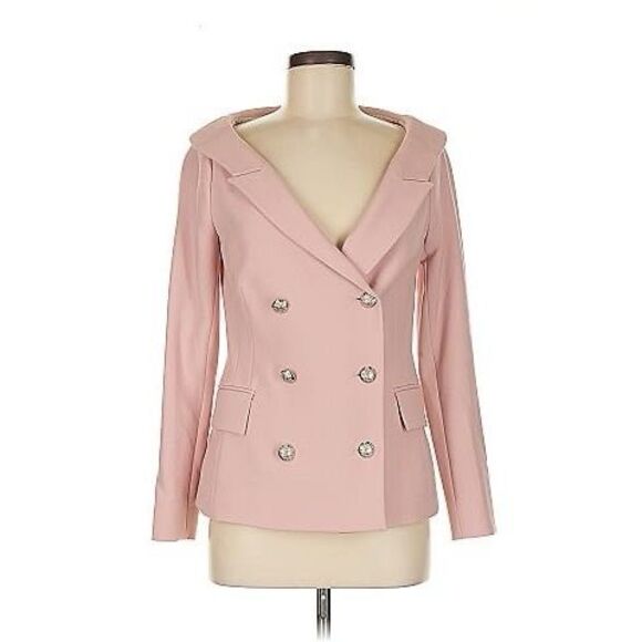 Veronica Beard Frayne Blazer Pink Double Breasted Size 12 - Picture 3 of 11